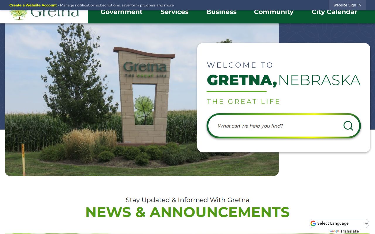 Gretna warrant records city hall contact