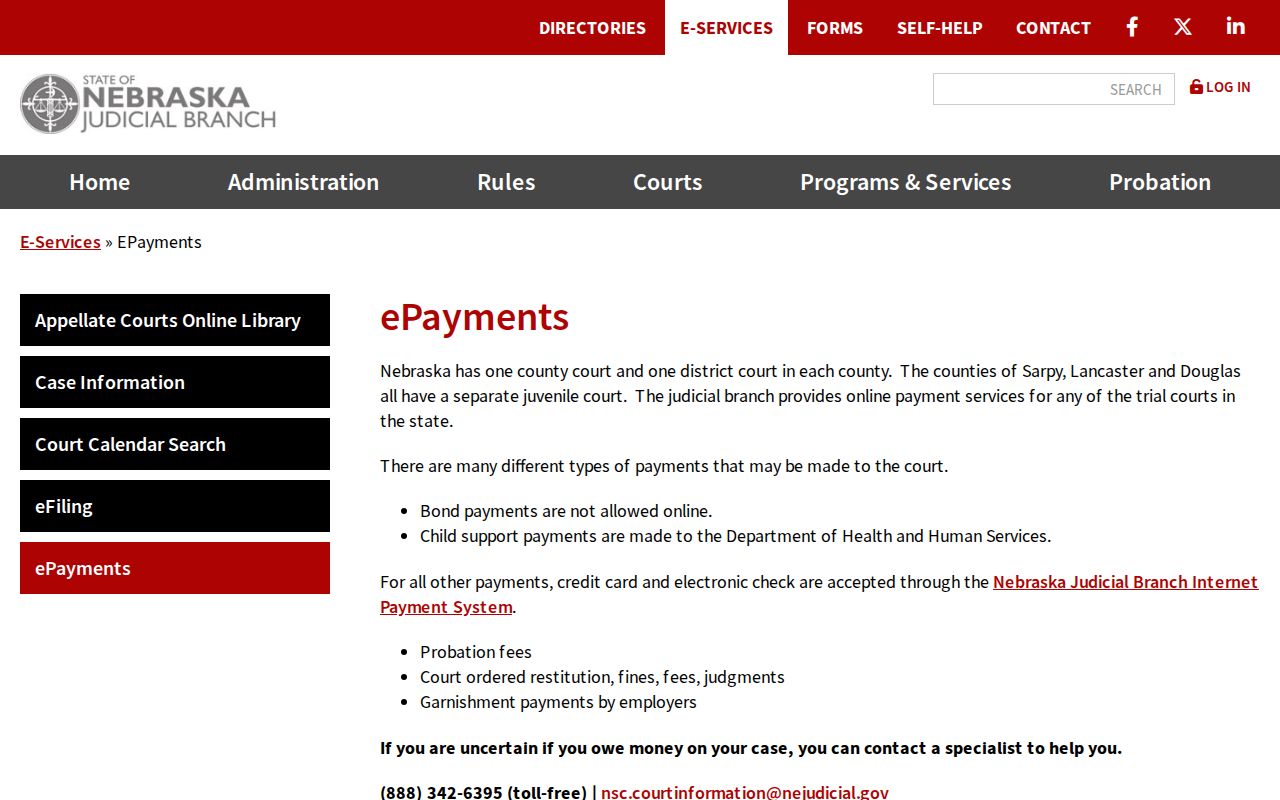 Sarpy County traffic warrant records judicial payment guidance